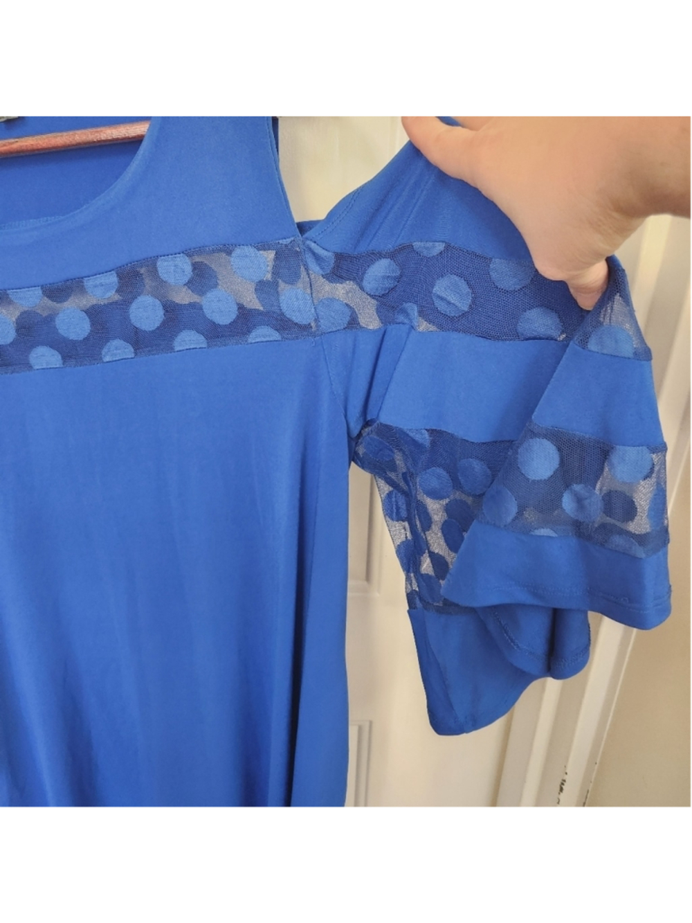 Nina Leo Ard Jewel Cold Shoulder Three-Quarter Sleeve Dress - Picture 2 of 5